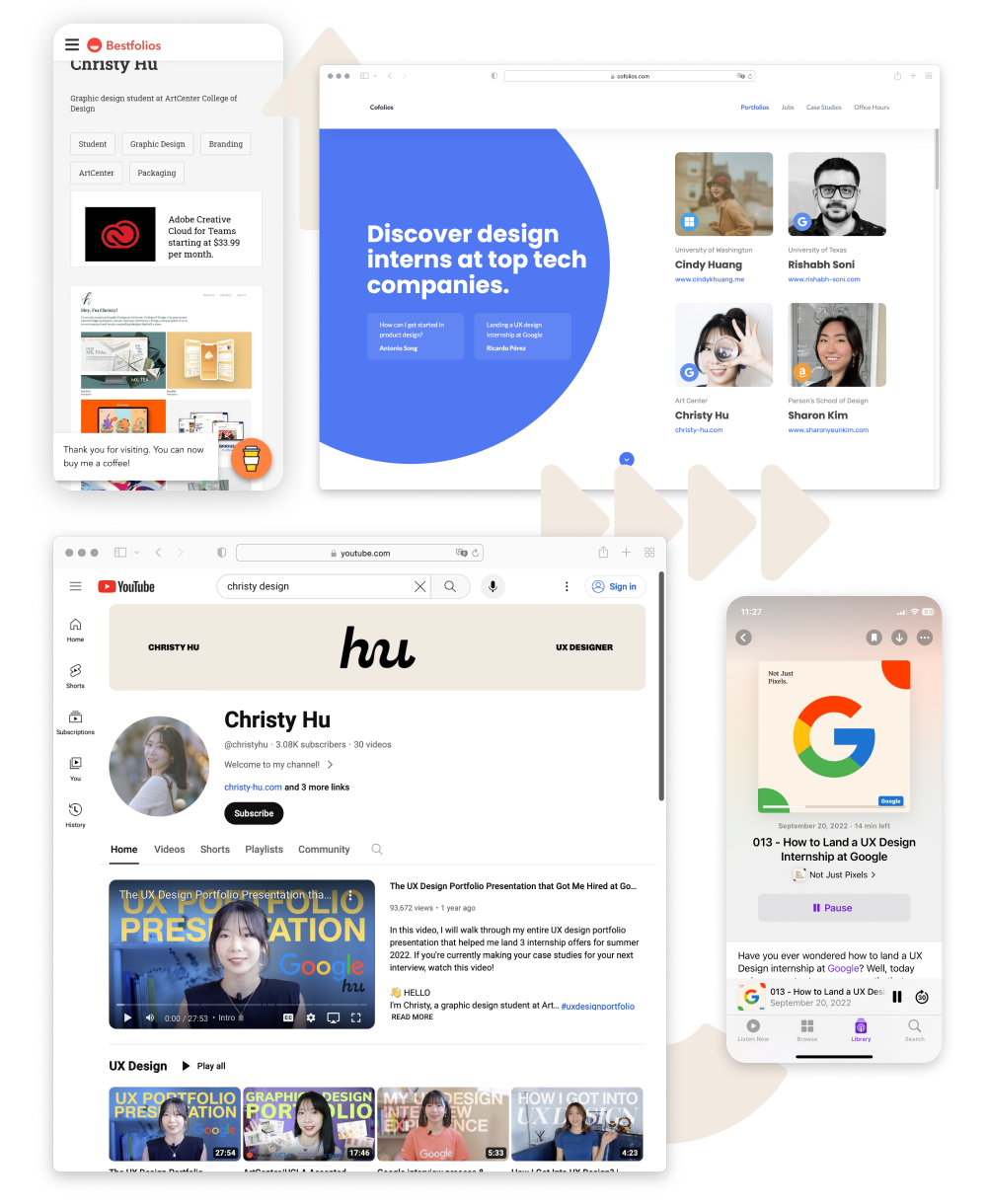 Some screenshots of my recognitions online.